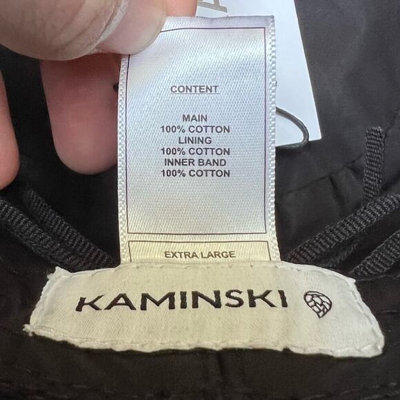 NWT Helen Kaminski Deep Ocean Navy Blue Luther Velvetty Cotton Bucket Hat - Picture 8 of 10